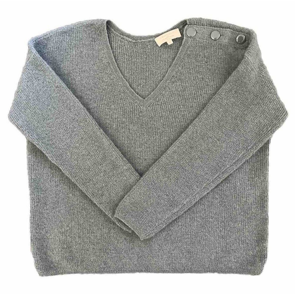 LA MAILLE SEZANE Long Sleeve Jumper Sweater Mohair Alpaca M Aqua/Green